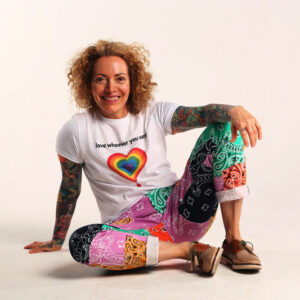 Sofia Wellman - Love Whoever You Want Rainbow Heart Shirt