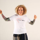 Sofia Wellman - Love More Fight Less Heart Semicolon Shirt