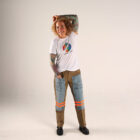 Sofia Wellman - Love More Fight Less Rainbow Hand-in-Hand Shirt